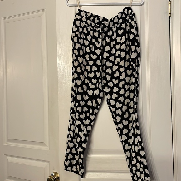 Kate Spade Dancing Hearts pull on drawstring jogger pants XS size 0 - Picture 3 of 8